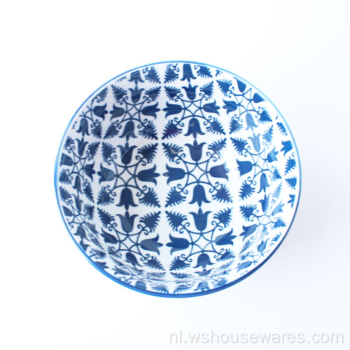 Kleurrijk Design Natuurlijke Glazuren Ronde Keramische Decor Bowl